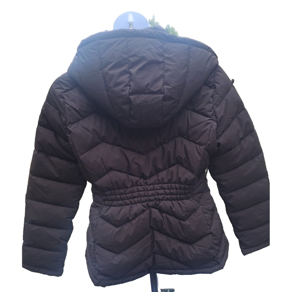 Calvin Klein Black Puffer Jacket Hood Fitted XL Athleisure Insulated Apres Ski - Picture 3 of 10
